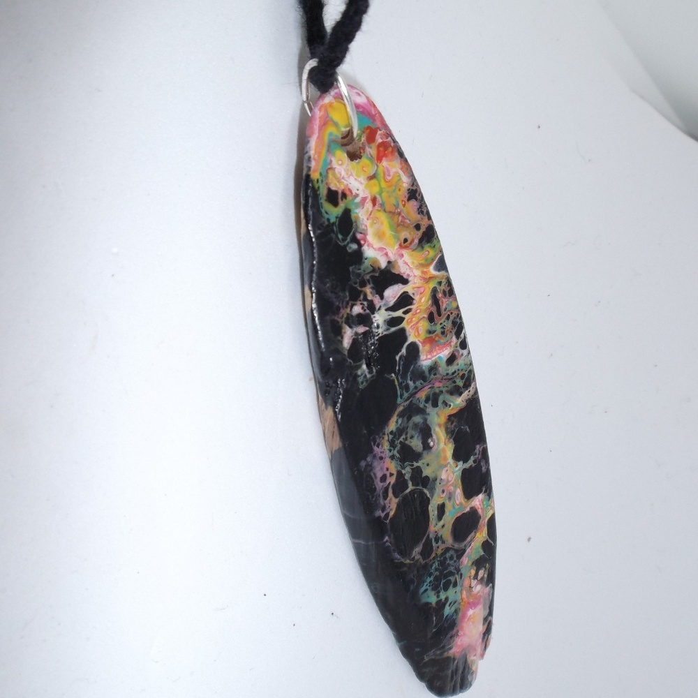 Midnight Hawaiian Punch Driftwood Necklace